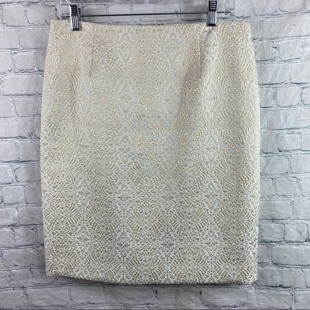 W By Worth Raised Metallic Pencil Skirt